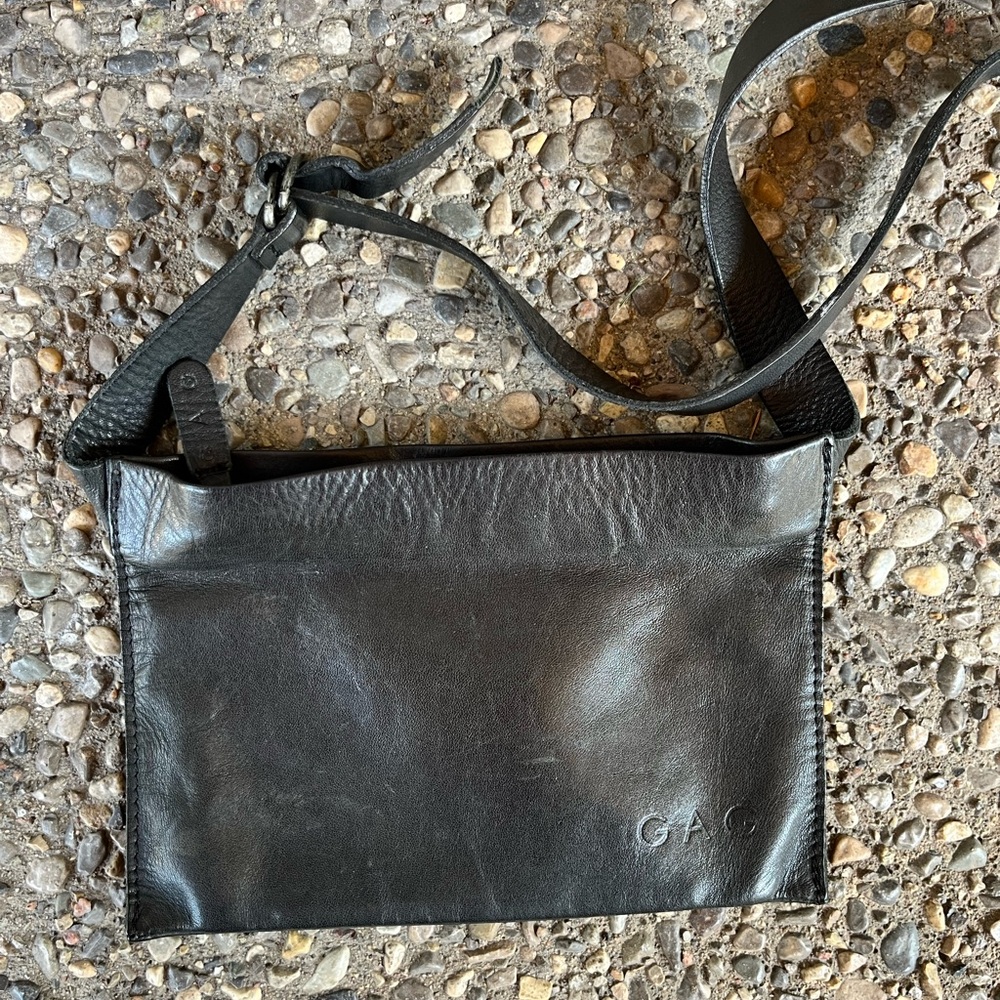 Sleek Black Mini Leather Bag
